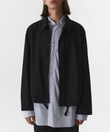 TWILL ZIP-UP JACKET MEN JA [BLACK]