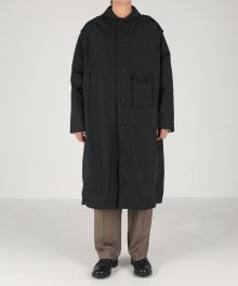 oversize silhouette rain coat black