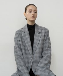 CHECKED REGULAR FIT SINGLE BREASTED JACKET