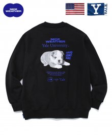 YALE X NICE WEAHTER HANDSOME DAN  SWEAT SHIRTS BLACK