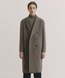 CASHMERE DOUBLE BREASTED COAT JA [BROWN]