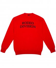 RODEO DIVISION CREW KNIT RED
