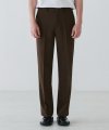 203 SOLID SILHOUETTE WIDE PANTS [BROWN]