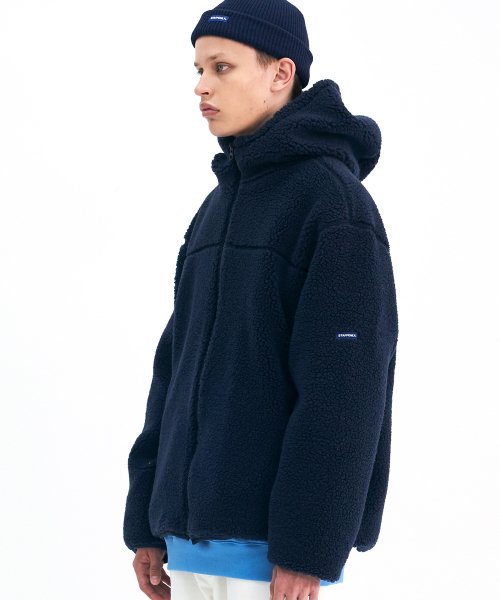 스텝온리(staffonly) STEADY FLEECE JACKET (NAVY)