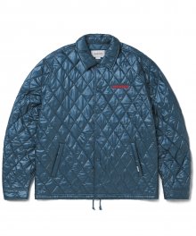 Quilted Coach Jacket Blue Green