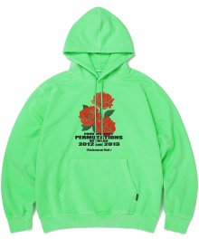 Rose Hooded Sweatshirt Neon Green