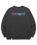 마하그리드(MAHAGRID) RAINBOW REFLECTIVE LOGO CREWNECK CHARCOAL(MG2BSMM475A)