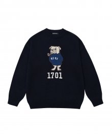 [5252BYO!Oi X YALE] HANDSOME DAN KNIT PULLOVER [NAVY]