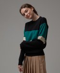 일로일(ILOIL) color block knit top - 2color