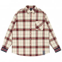 CROSS CHECK CUFFS SHIRT_OATMEAL