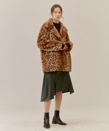 ECO-FUR RAGLAN SLEEVE COAT_L/BROWN (EETZ4CTR05W)