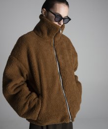 Clasic Fleece Zip Up Jacket (Brown)