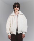 Classic Fur zip up Jacket (White)