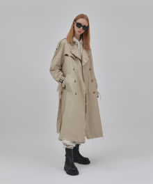 G.I cut-out trench coat BEIGE