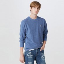 블루 퍼피로고 스웨터라이크 면 긴팔 티셔츠 HZTS0F361B2
