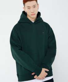 basic patch hoodie green