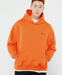 basic patch hoodie orange