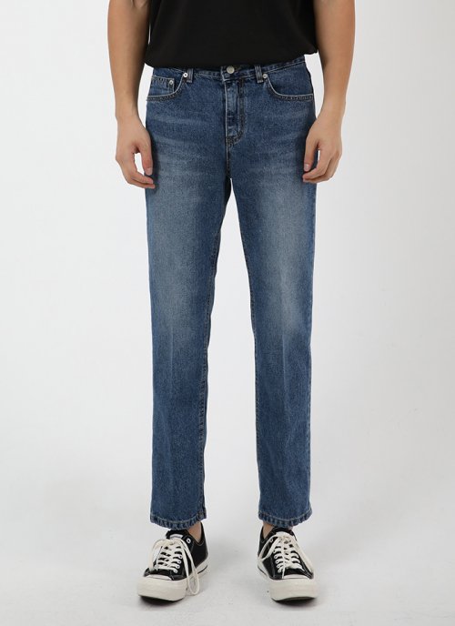 mild blue regular jeans [crop fit]