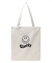 OUTLINE SMILE WAVE LOGO ECO BAG IVORY(CY2AFFAB82A)