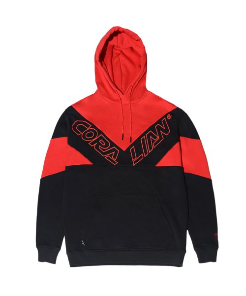 Худи Run Off Red Block с начесом Black