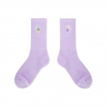 Double Patch Socks_Violet