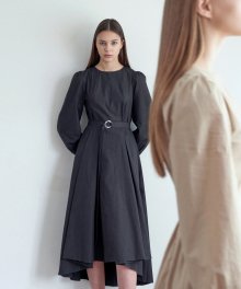 20FW 오링 벨트 드레스 - 블랙