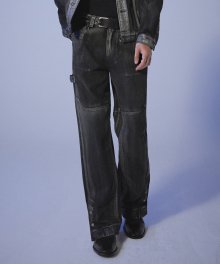 Foggy Dew Carpenter Denim Pants - Black