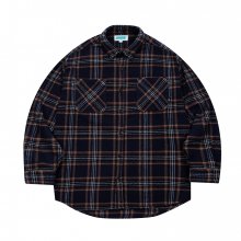 Heavy Check Shirts Navy