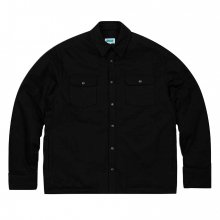 Oversize Quilted Shirts Jacket Black