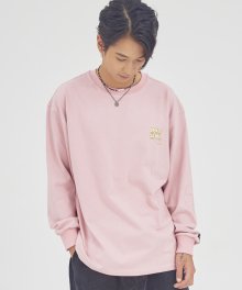 57비 멜트 긴팔 티셔츠 핑크