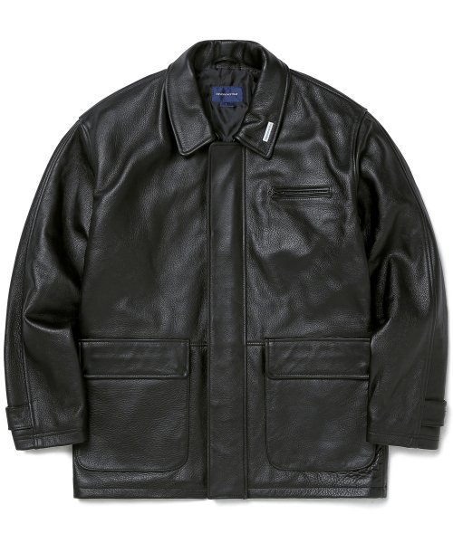 디스이즈네버댓(THISISNEVERTHAT) Leather Overcoat Black - 사이즈