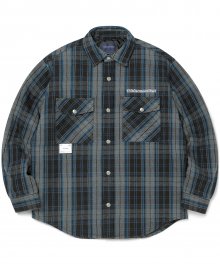 Quilted Flannel Shirt Blue/Grey