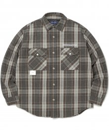 Quilted Flannel Shirt Brown/Beige