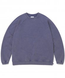 Overdyed Raglan Crewneck Dark Violet