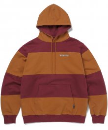 Striped Hooded Sweatshirt Brown/Burgundy