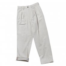 DOUBLE PINTUCK WIDE COTTON PANTS IVORY