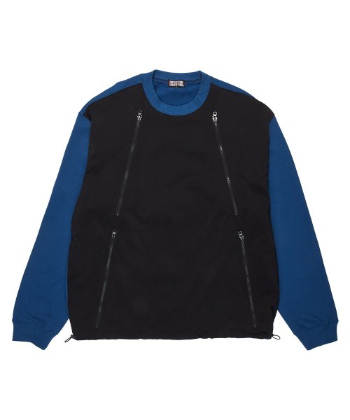 폴루션(pollution) OVERSIZE WOVEN SWEATSHIRT