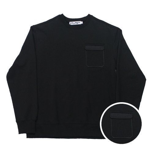 Свитшот regular fit с карманом (Black)