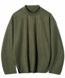 [기모] 모크 넥 스웨터 카키