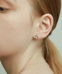 파피(POPPI) Mini silver snake earrings