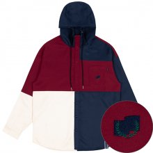 COLOR BLOCK HOODIE SHIRT_NAVY