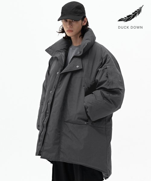 MUSINSA | SECONDMONO [DUCK DOWN] MONSTER PARKA DARK GRAY