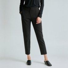 span slim fit pants _black