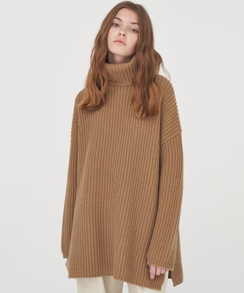 리디피(RIDIFI) CASHMERE PULLOVER TURTLE NECK_BROWN - 사이즈 & 후기 | 무신사