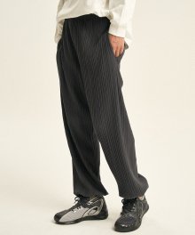 Pleats String Pants [Charcoal]