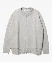 2way Round Neck Cardigan [Grey]