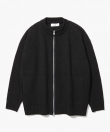 2way Round Neck Cardigan [Black]