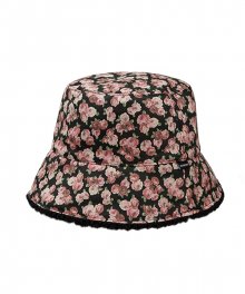 FLORAL REVERSIBLE HAT (BLACK)