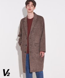 OVERFIT WOOL BLEND CHECK SINGLE COAT_HOUND CHECK