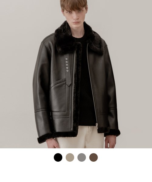 드로우핏(Draw Fit) 오버사이즈 무스탕 자켓 [4Color] - 198,000 | 무신사